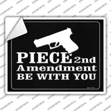 Piece 2nd Amendment Be With You Novelty Rectangle Sticker Decal