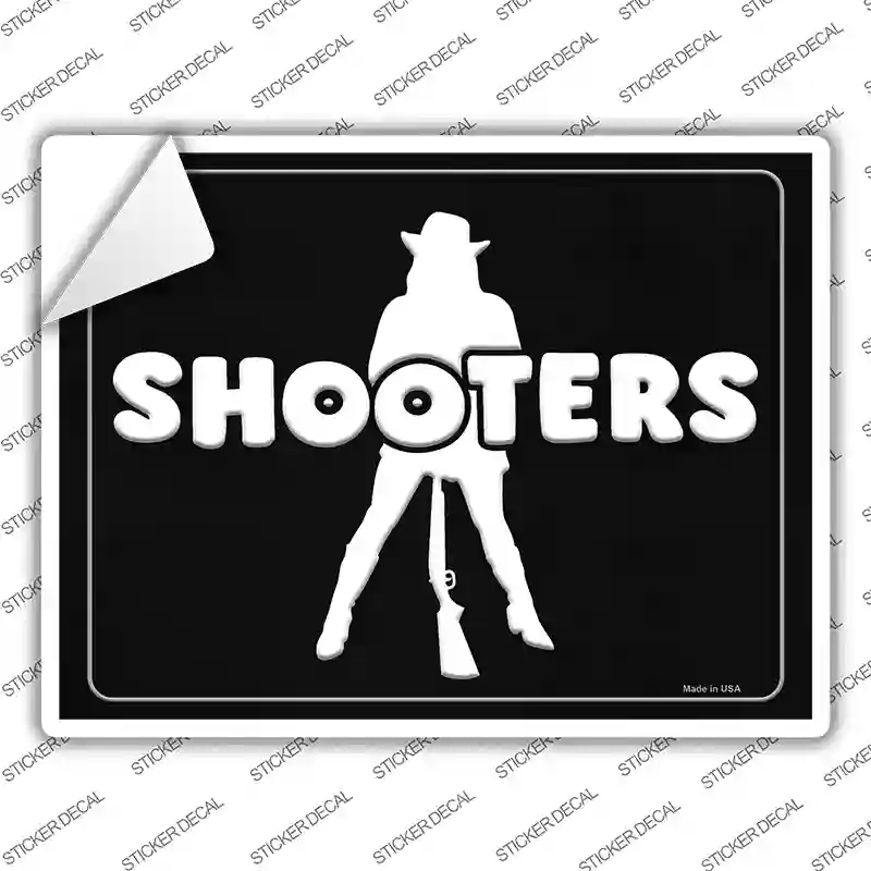 Shooters Novelty Rectangle Sticker Decal