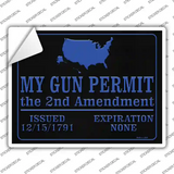 My Gun Permit Novelty Rectangle Sticker Decal