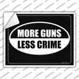 More Gun Less Crime Novelty Rectangle Sticker Decal