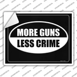 More Gun Less Crime Novelty Rectangle Sticker Decal