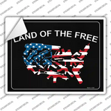 Land Of The Free Novelty Rectangle Sticker Decal