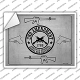 2nd Amendment Shield With Guns Novelty Rectangle Sticker Decal