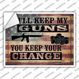 Ill Keep My Guns You Keep Your Change Novelty Rectangle Sticker Decal