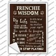 Frenchie Wisdom Novelty Rectangle Sticker Decal
