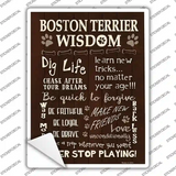 Boston Terrier Wisdom Novelty Rectangle Sticker Decal