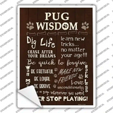 Pug Wisdom Novelty Rectangle Sticker Decal