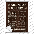 Pomeranian Wisdom Novelty Rectangle Sticker Decal
