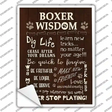 Boxer Wisdom Novelty Rectangle Sticker Decal