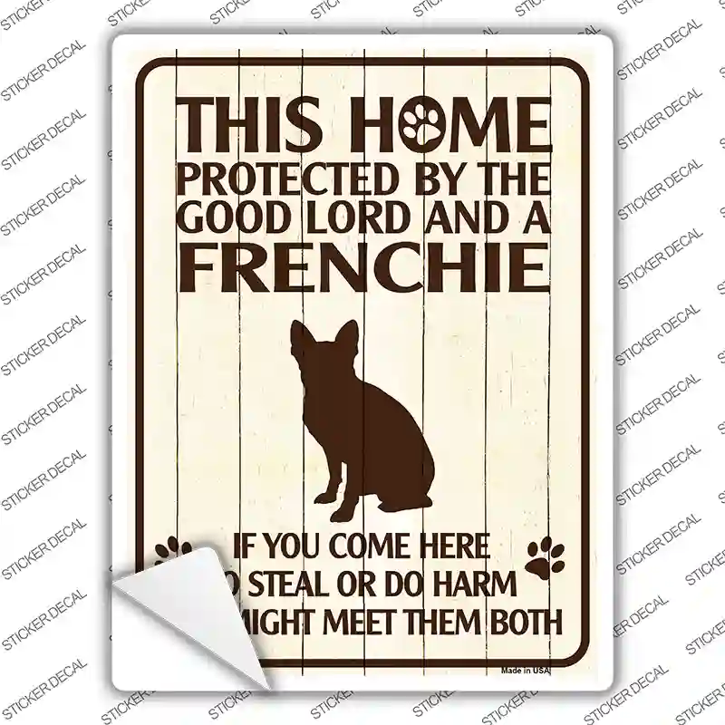 Frenchie Protected Novelty Rectangle Sticker Decal