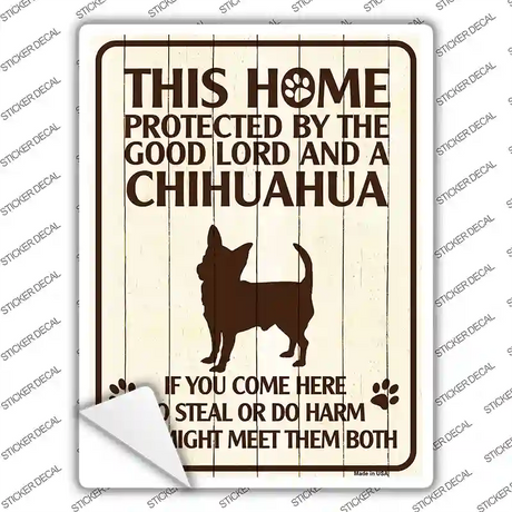 Chihuahua Protected Novelty Rectangle Sticker Decal