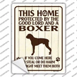 Boxer Protected Novelty Rectangle Sticker Decal
