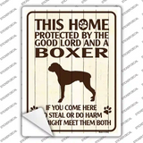 Boxer Protected Novelty Rectangle Sticker Decal