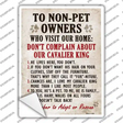 Non-Pet Owners Cavalier King Novelty Rectangle Sticker Decal