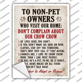 Non-Pet Owners Chow Chow Novelty Rectangle Sticker Decal