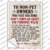 Non-Pet Owners Pembroke Welsh Novelty Rectangle Sticker Decal