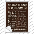 Afghan Hound Wisdom Novelty Rectangle Sticker Decal