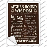 Afghan Hound Wisdom Novelty Rectangle Sticker Decal