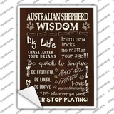 Australian Shepherd Hound Wisdom Novelty Rectangle Sticker Decal