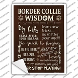 Border Collie Wisdom Novelty Rectangle Sticker Decal