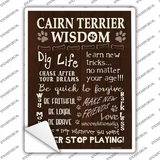 Cairn Terrier Wisdom Novelty Rectangle Sticker Decal