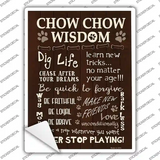 Chow Chow Wisdom Novelty Rectangle Sticker Decal