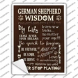 German Shepherd Wisdom Novelty Rectangle Sticker Decal