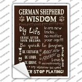 German Shepherd Wisdom Novelty Rectangle Sticker Decal