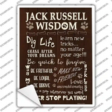 Jack Russell Wisdom Novelty Rectangle Sticker Decal