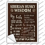 Siberian Husky Wisdom Novelty Rectangle Sticker Decal