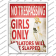 No Trespassing Girls Only Novelty Rectangle Sticker Decal