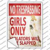 No Trespassing Girls Only Novelty Rectangle Sticker Decal