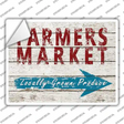 Farmers Market Locally Grown Produce Novelty Rectangle Sticker Decal