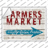Farmers Market Locally Grown Produce Novelty Rectangle Sticker Decal