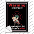 Warning To Burglars Novelty Rectangle Sticker Decal