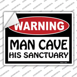 Man Cave His Sanctuary Novelty Rectangle Sticker Decal