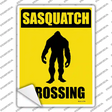 Sasquatch Crossing Novelty Rectangle Sticker Decal