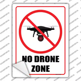 No Drone Zone Novelty Rectangle Sticker Decal