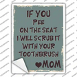 Scrub With Your Toothbrush Novelty Rectangle Sticker Decal
