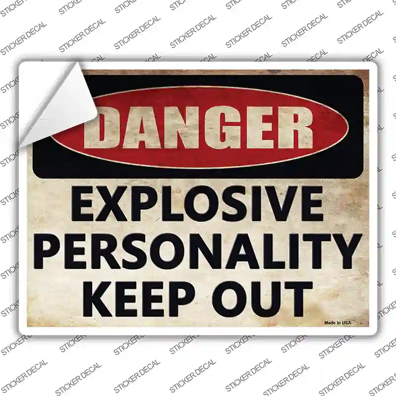 Explosive Personality Novelty Rectangle Sticker Decal