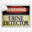 Pool Equipped Urine Detector Novelty Rectangle Sticker Decal