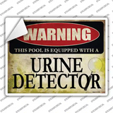 Pool Equipped Urine Detector Novelty Rectangle Sticker Decal