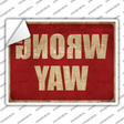 Mirrored Wrong Way Novelty Rectangle Sticker Decal