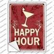 Happy Hour Novelty Rectangle Sticker Decal