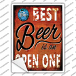 Best Beer is an Open One Novelty Rectangle Sticker Decal