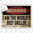The Worlds Best Griller Novelty Rectangle Sticker Decal