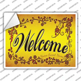 Welcome Grape Vines Novelty Rectangle Sticker Decal