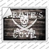 Pirates Cove Wood Look Novelty Rectangle Sticker Decal