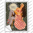 Girl On Chair Vintage Pinup Novelty Rectangle Sticker Decal