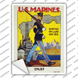 US Marines Vintage Poster Novelty Rectangle Sticker Decal